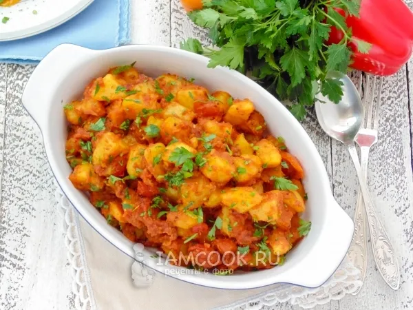 Фото блюда: Тушёная картошка по-бомбейски