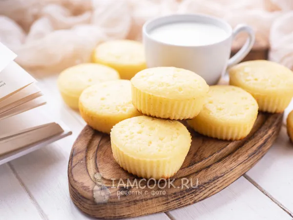 Фото блюда: Кексы на манке и кефире без муки