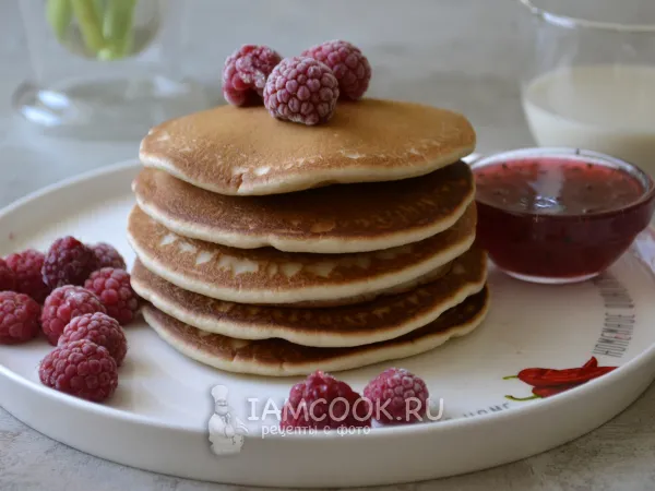 Фото готового блюда: Панкейки на овсяном молоке