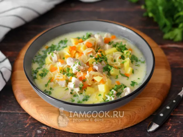 Фото блюда: Сливочный суп с вермишелью