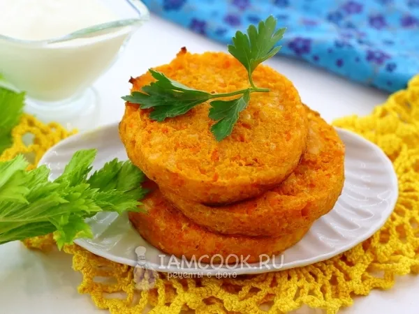 Фото готового блюда: Морковные котлеты в духовке
