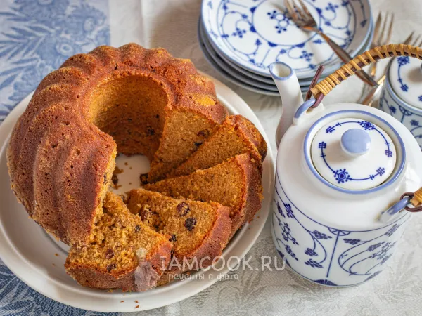 Фото готового блюда: Лимонный кекс с изюмом