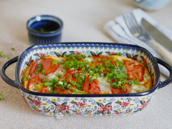 Фото блюда: Сухарница из хлеба и яиц в духовке