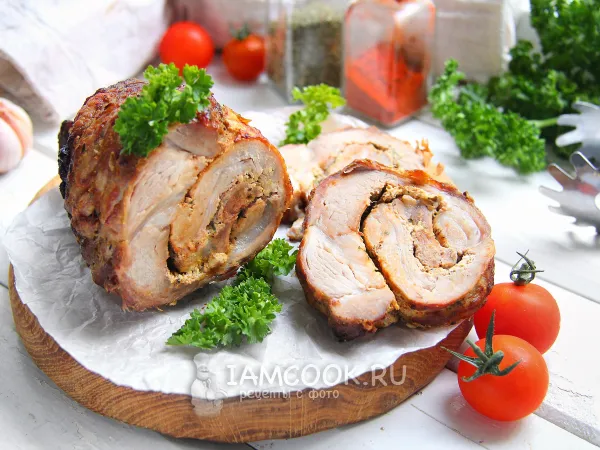 Фото готового блюда: Мясной рулет в аэрогриле