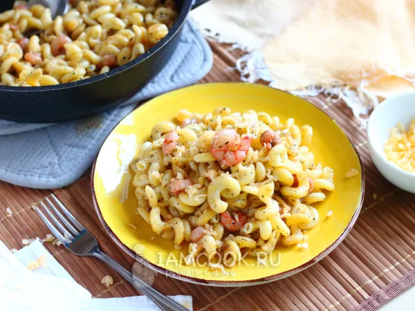 Фото блюда: Паста с креветками и сыром