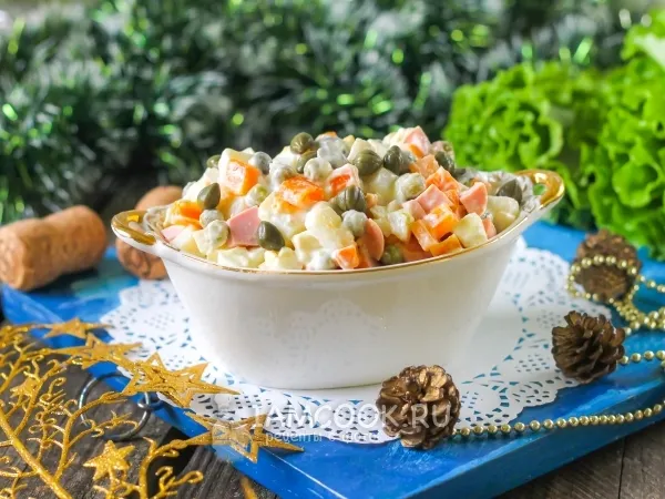 Фото готового блюда: «Оливье» с каперсами