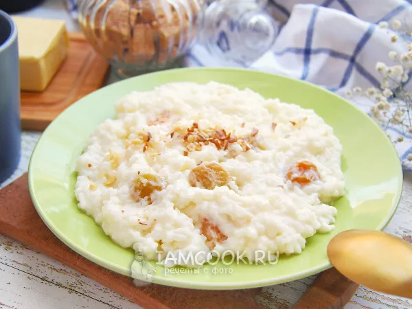 Фото блюда: Рисовая каша с изюмом в мультиварке (на молоке)