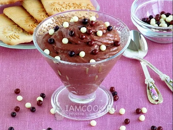 Фото готового блюда: Шоколадный мусс с желатином