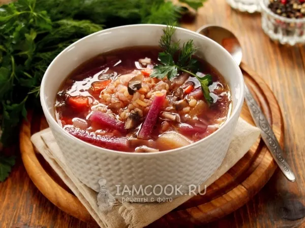 Фото блюда: Постный суп с булгуром