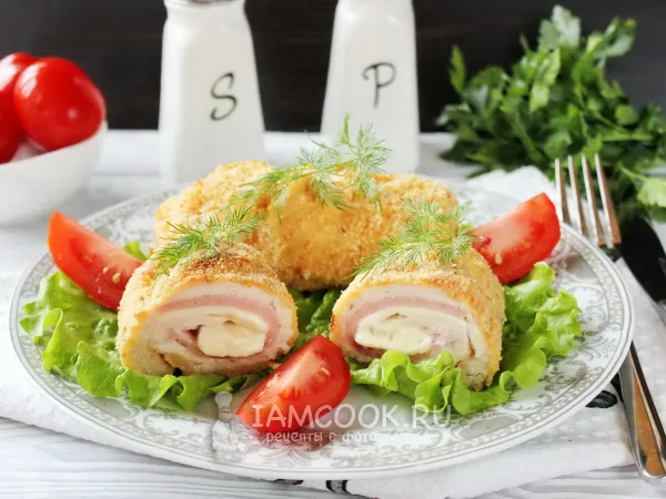 Фото готового блюда: Кордон блю в духовке (из курицы)