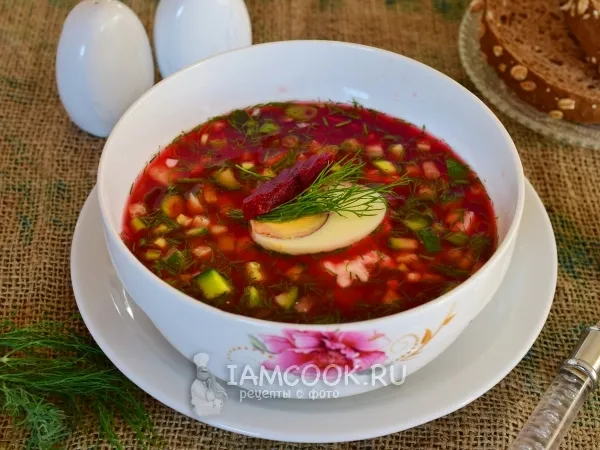 Фото блюда: Свекольник из маринованной свеклы из банки