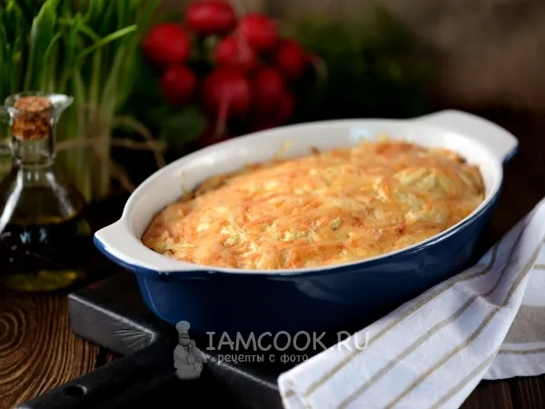 Фото блюда: Запеканка с курицей и грибами