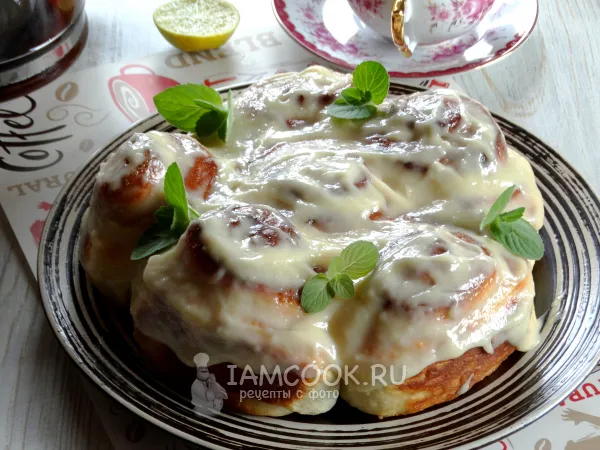 Фото блюда: Синнабоны с заварным кремом