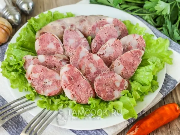 Фото блюда: Домашняя колбаса из говядины