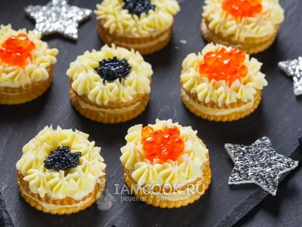 Фото блюда: Крекеры с икрой