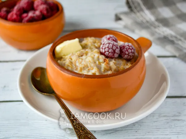 Фото готового блюда: Овсяная каша в аэрогриле (на молоке и воде)