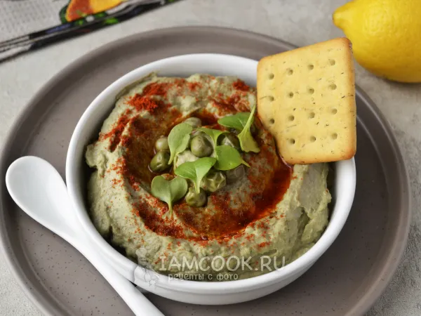 Фото блюда: Хумус из зеленого горошка (замороженного)