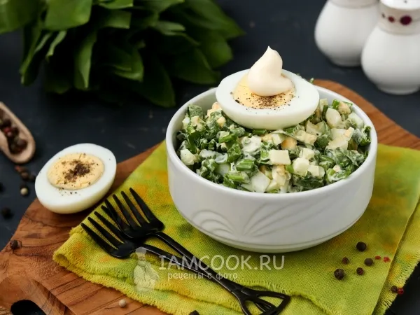 Фото готового блюда: Салат из черемши с майонезом