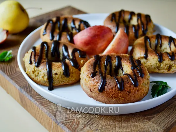 Фото блюда: Пончики с яблоками в духовке