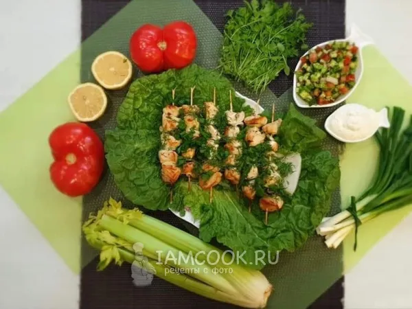 Фото готового блюда: Шиш-таук (ливанский куриный шашлычок)