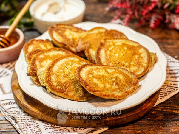 Фото блюда: Оладьи из тыквенной муки