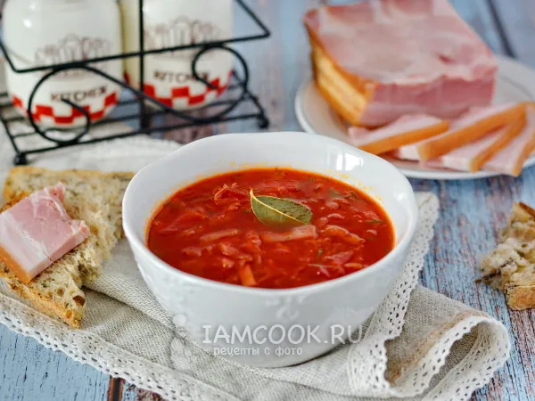 Фото готового блюда: Борщ с фаршем