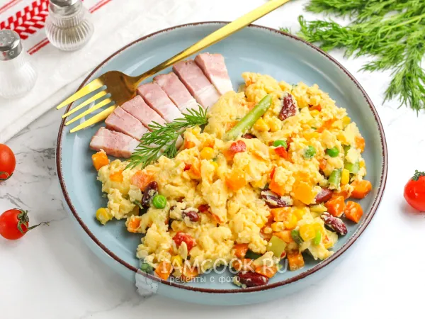 Фото блюда: Скрэмбл с овощами