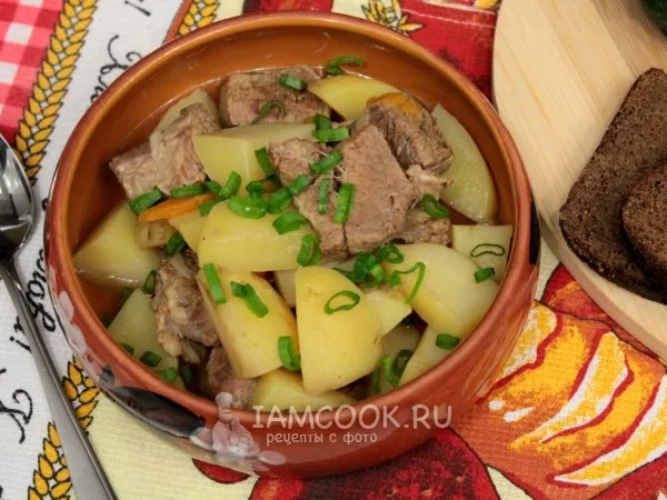 Фото блюда: Говядина с картошкой в мультиварке