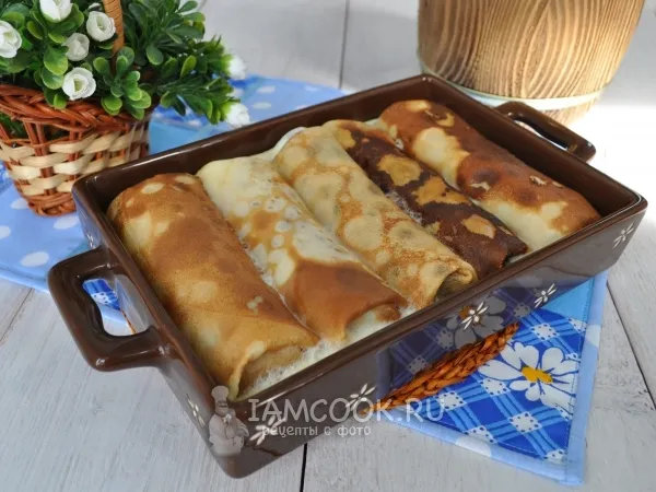 Фото блюда: Блинчики с мясом и сладким перцем