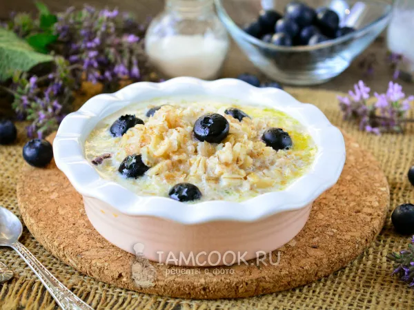 Фото блюда: Овсянка с голубикой