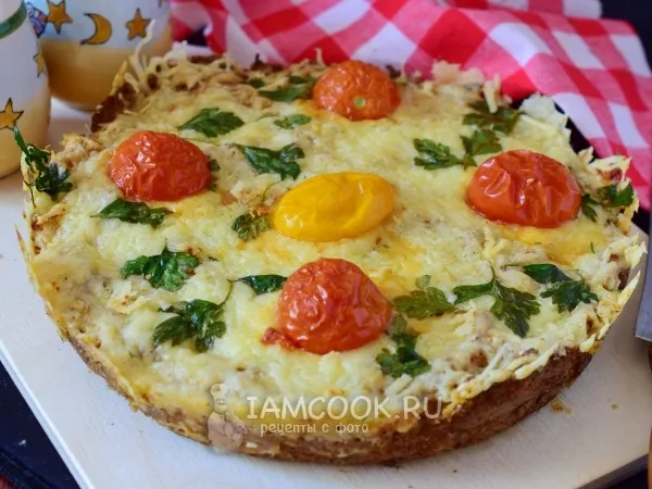 Фото блюда: Капустная запеканка с фаршем в духовке