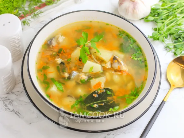 Фото блюда: Суп из копченой рыбы