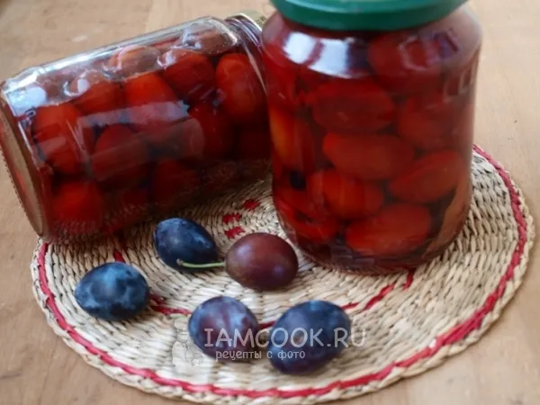 Фото блюда: Маринованные сливы с чесноком