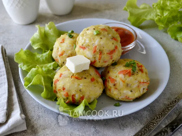 Фото готового блюда: Рыбные тефтели на пару в мультиварке