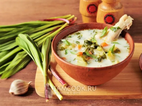 Фото блюда: Чесночный суп из черемши