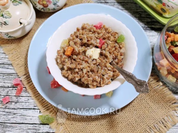 Фото готового блюда: Гречневая каша на молоке в микроволновке