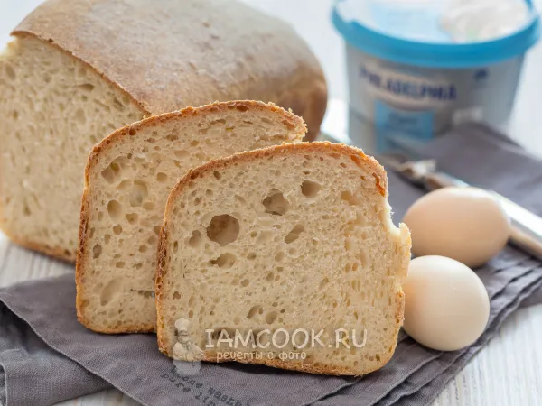 Фото готового блюда: Пшеничный хлеб на пшеничной закваске