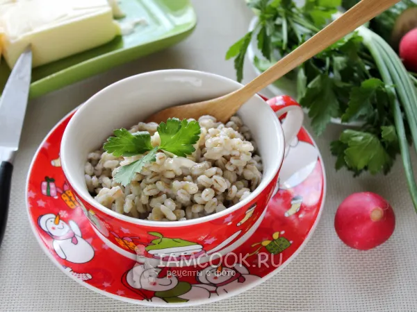 Фото готового блюда: Перловая каша в микроволновке