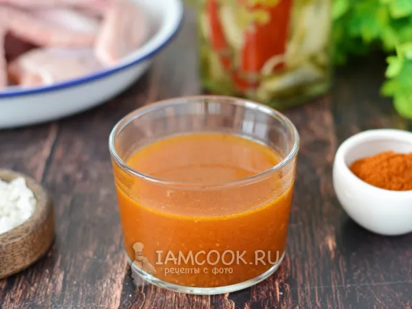 Фото блюда: Маринад для жарки крылышек на сковороде