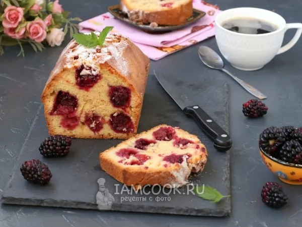 Фото блюда: Кекс с ежевикой