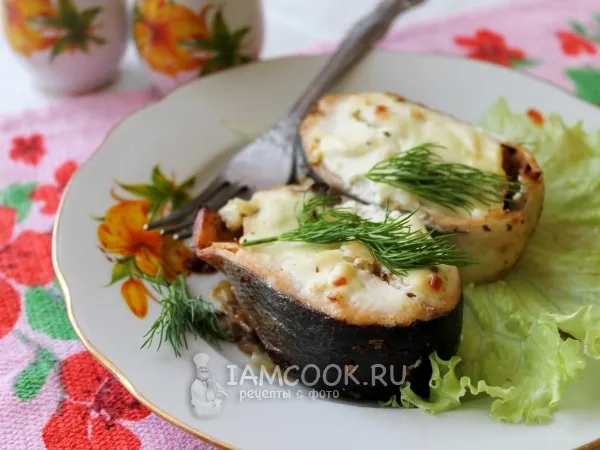 Фото готового блюда: Стейк из семги в духовке