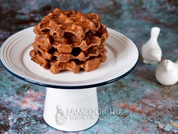 Фото готового блюда: Банановые вафли ПП в вафельнице