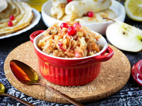 Фото блюда: Яблочная начинка для блинов из свежих яблок