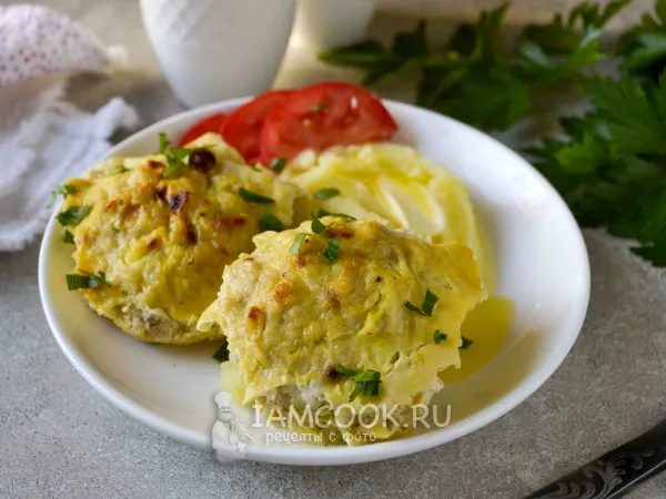 Фото блюда: Диетические куриные биточки в духовке