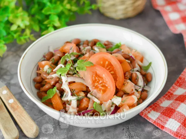 Фото блюда: Салат с фасолью и беконом