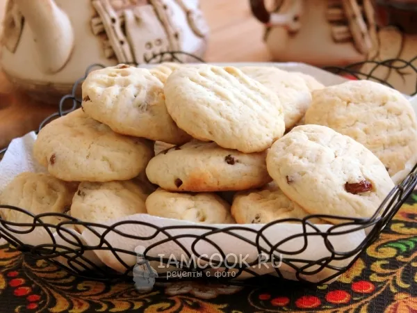 Фото готового блюда: Печенье с изюмом