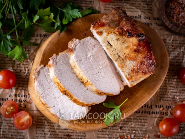 Фото блюда: Буженина в аэрогриле в фольге (из свинины)