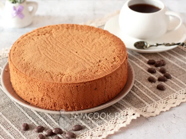 Фото блюда: Кофейный бисквит с растительным маслом