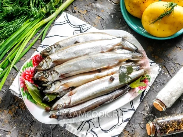 Фото блюда: Мойва пряного посола в домашних условиях