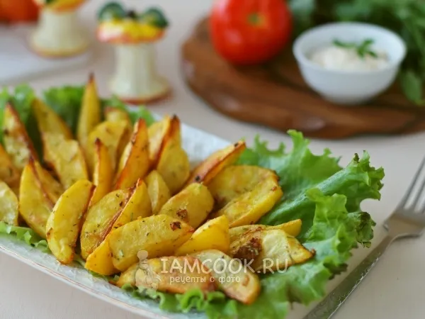 Фото блюда: Картошка дольками в духовке